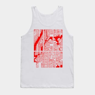 New York, USA City Map Typography - Oriental Tank Top